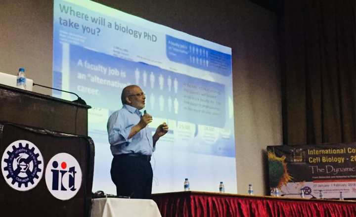 Shahid&#x20;Jameel&#x20;at&#x20;the&#x20;Careers&#x20;In&#x20;Science&#x20;workshop&#x20;at&#x20;ICCB&#x20;2018