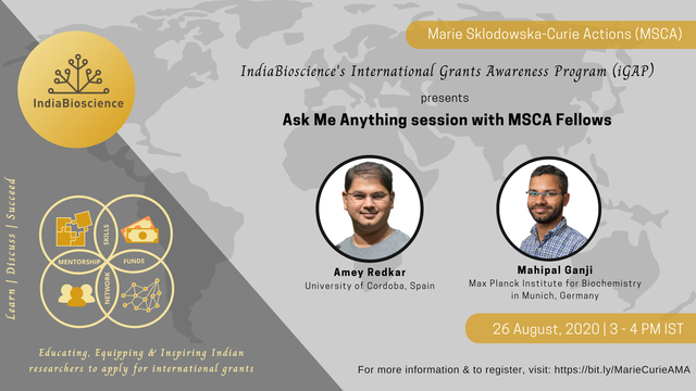 IndiaBiostreams: Ask Me Anything Session With Marie Skłodowska-Curie ...