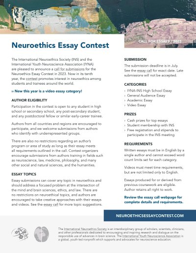 Neuroethics&#x20;Essay&#x20;Contest
