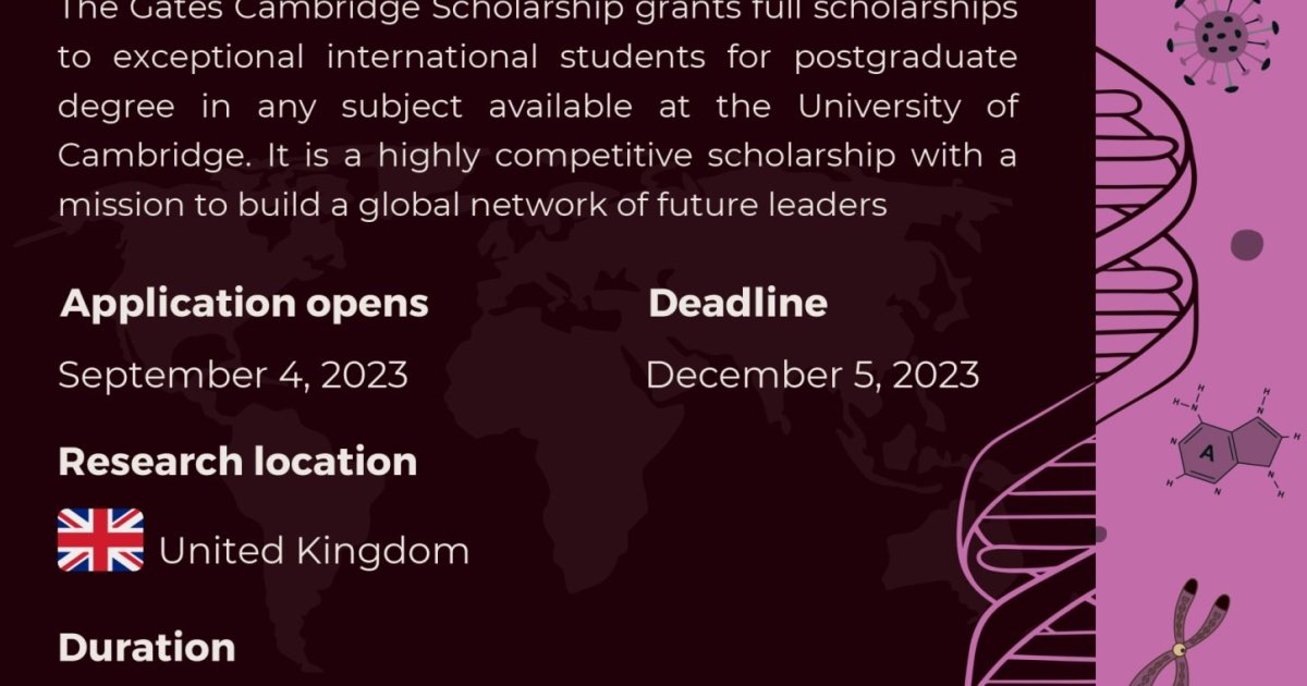 Gates Cambridge Scholarship IndiaBioscience