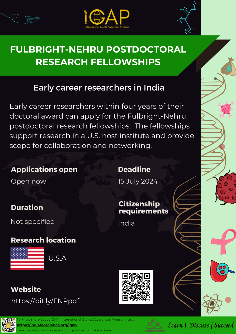 Fulbright-Nehru Postdoctoral Research Fellowships - IndiaBioscience