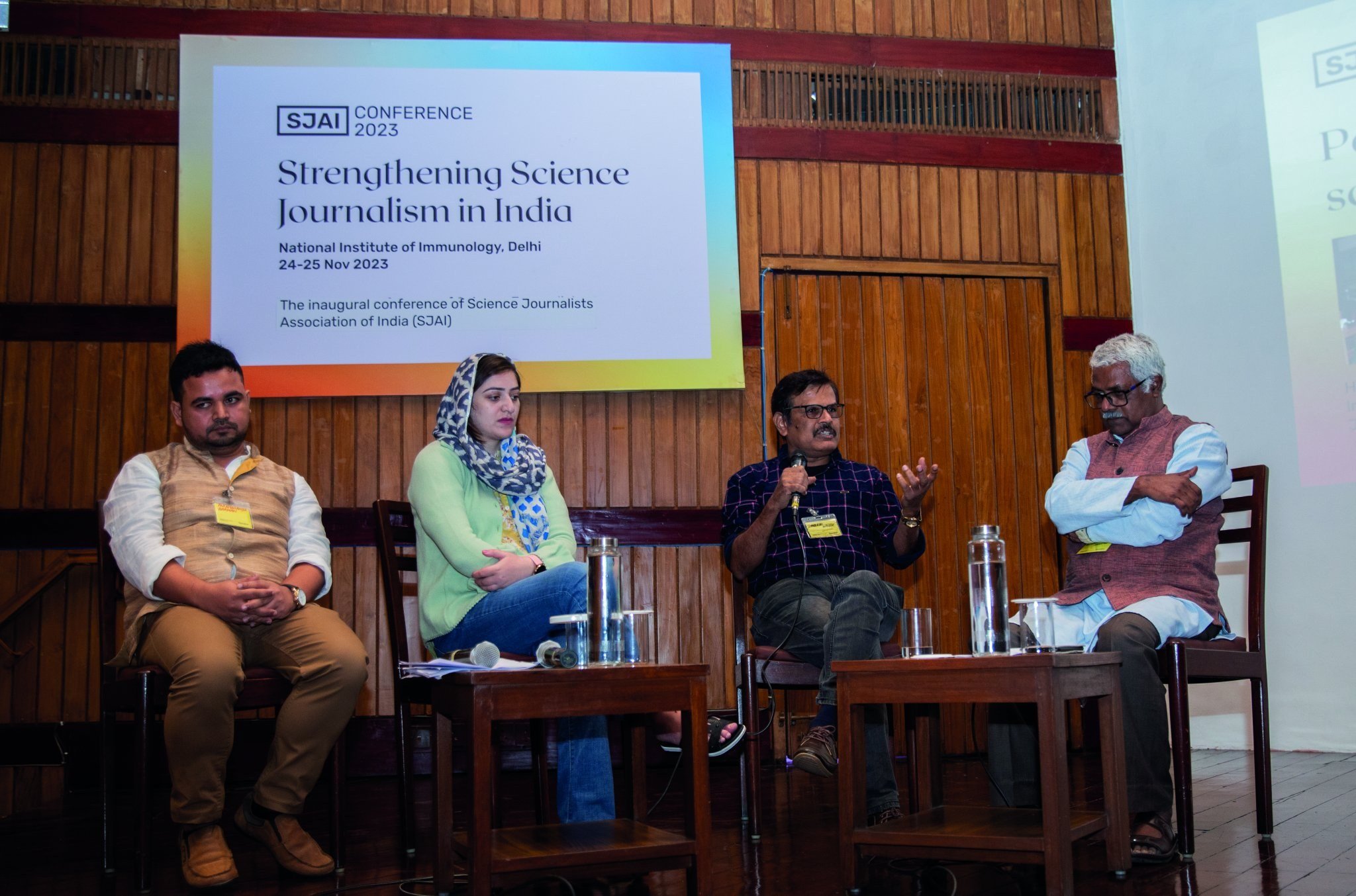 A panel on science journalism in regional languages. Picture credits: SJAI.
