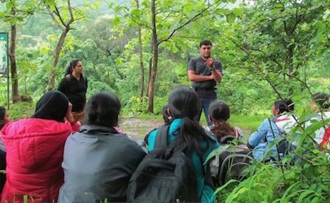 With MSc students on a field trip