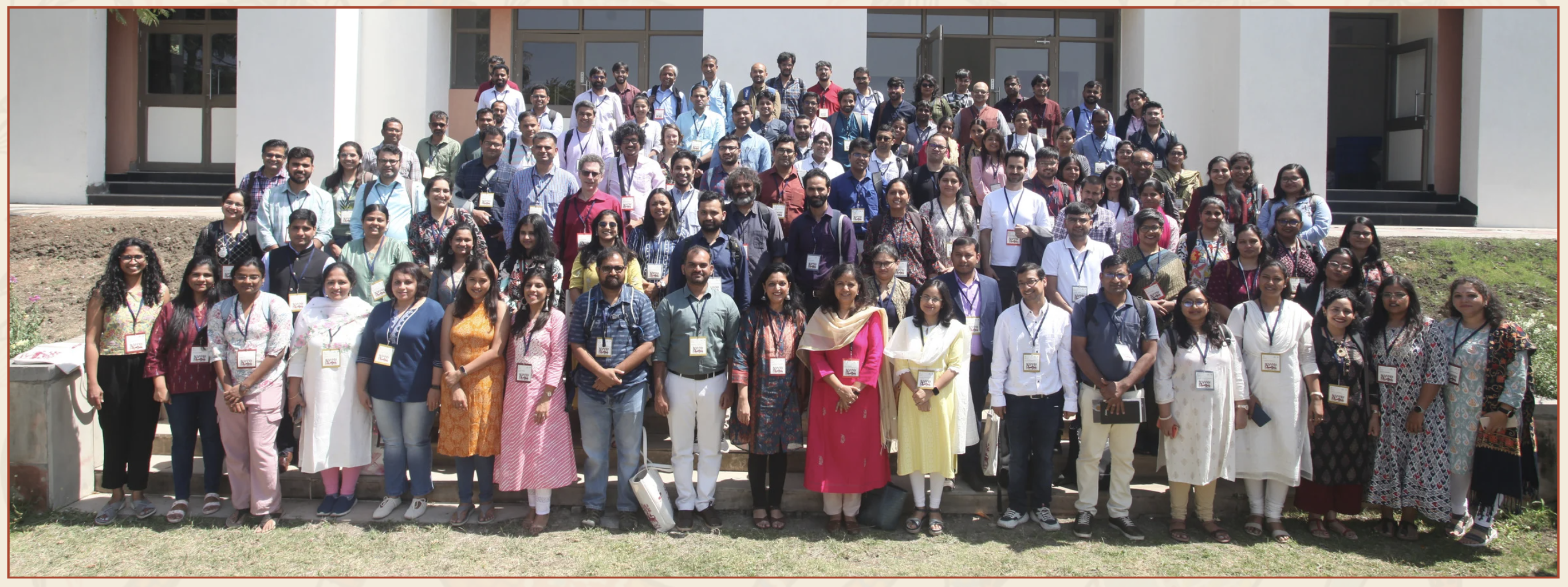 A group picture on the day 2 of YIM 2024 at IISER Bhopal. Photo credits: IndiaBioscience