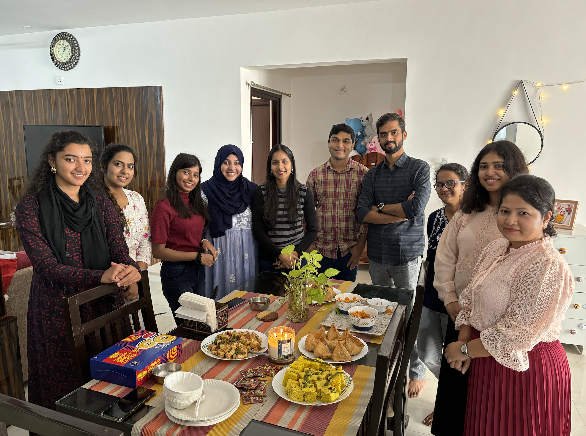 Annual year-end (2022) celebration with current and past SharmaG_Omics Lab at our Hyderabad home. Photo Credit: Gaurav Sharma