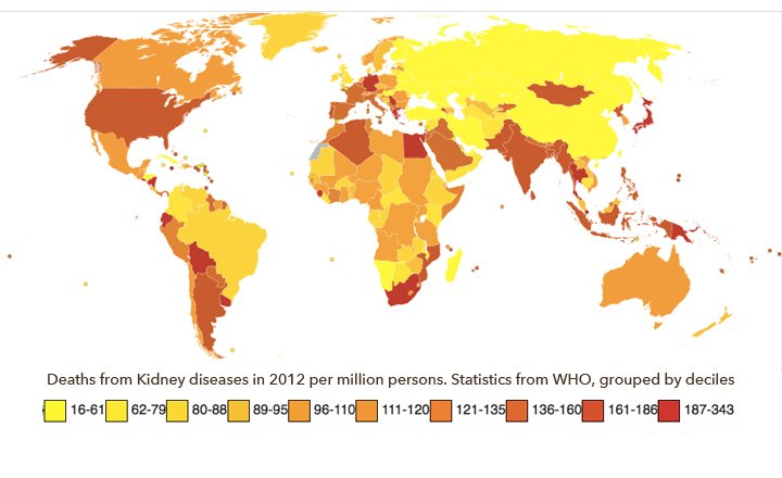 Deaths from Kidney disease worldwide