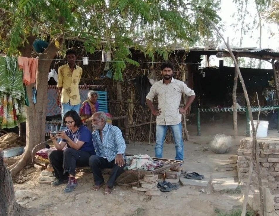 Brinky with local community during a field visit in Gujarat (Photo by Brinky Desai)