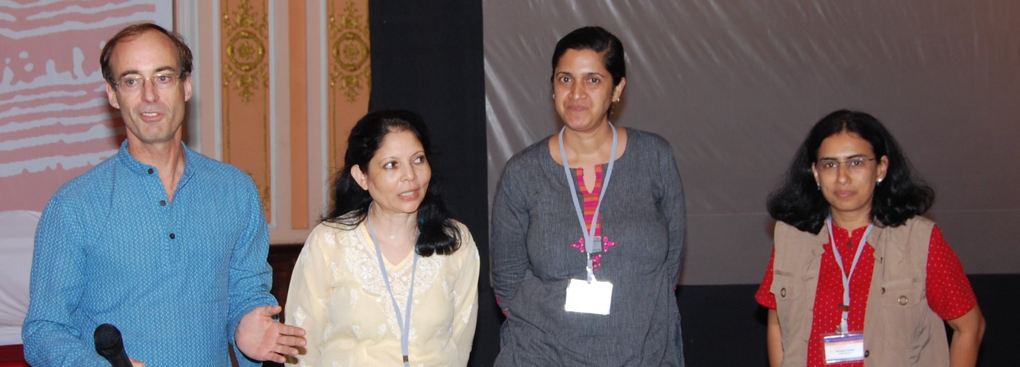 Caption: Ron Vale, Saima Aijaz, Swati Patankar and Mrinalini Puranik, during YIM 2011. Credit: Swati Patankar