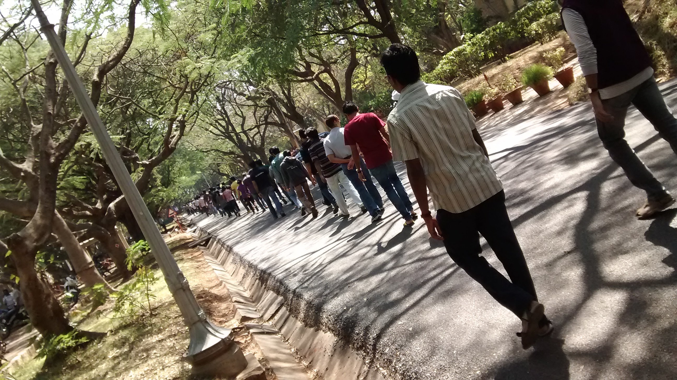 Human chain protest at IISc, Bangalore