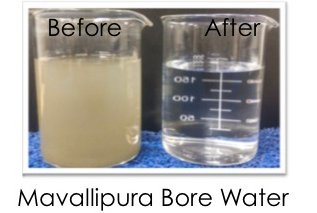 Ground water from Mavillipura before and after purification